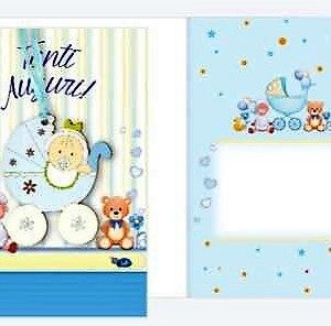 Biglietto d’auguri – Tanti Auguri con legnetto regalo