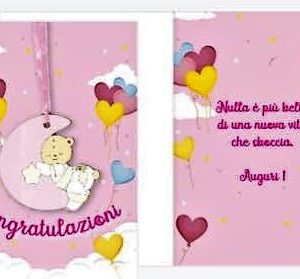 Biglietto d’auguri – Congratulazioni con legnetto regalo