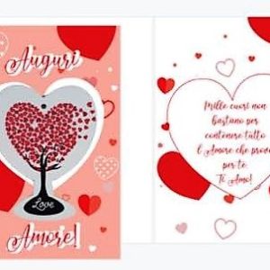 Biglietto d’auguri – Auguri  con legnetto regalo