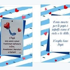 Biglietto d’auguri – I papa’ con legnetto regalo