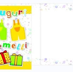 Biglietto d’auguri – Auguri Gemelli