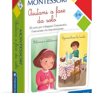Clementoni Carte Aiutami a Fare da Solo Montessori 2 Anni (Versione in Italiano), Gioco educativo-Made in Italy, Multicolore, 16318