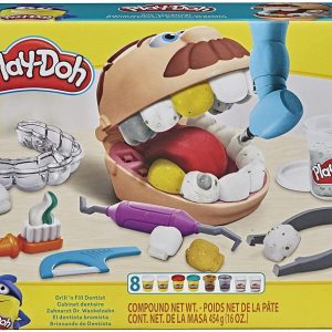 Hasbro Play-Doh Dottor Trapanino 2021, Giocattolo per Bambini dai 3 Anni in Su, con 8 Barattoli