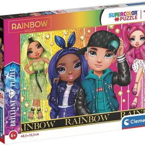 Clementoni Rainbow High Brilliant Supercolor High-104 pezzi-Made in Italy 20344