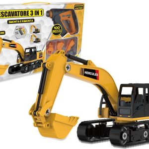 67316 – TEO’S – ESCAVATORE 3 IN 1 CON TRAPANO LUCI E SUONI TOT. 100 PZ