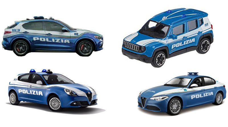 Assortimento Auto Burago Securety Polizia 1:43 Assortimento - immagine 2