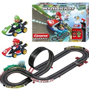 Carrera Toys GO!!! Mario Kart Mach 8 Set Pista da Corsa e Due Macchinine con Mario e Luigi