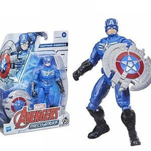 Hasbro Avengers Mech Strike – Captain America, action figure da 15 cm e accessorio da battaglia