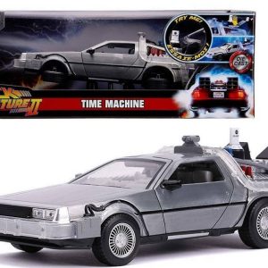SIMBA TOYS TIME MACHINE BACK TO THE FUTURE 2 DELOREAN 1/24 CON LED BARRA TEMPORALE