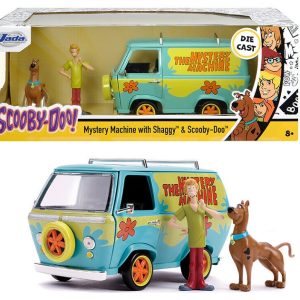 Scooby-Doo Mystery Machine Van Ww + Figures 1:24 Die-cast Model  + 8 anni