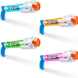 X-Shot Water Warfare Small Tube Soaker di ZURU Super Soaking Pump Action, Pool Party Pack, riempie fino a 380 ml, spara fino a 8 metri, per ragazzi, ragazze, bambini