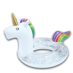 Ciambella gonfiabile unicorno glitter