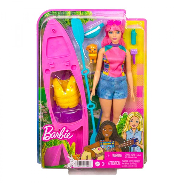 Barbie – Amica della natura Bambolina con Canoa e cucciolo con tanti accessori - immagine 2