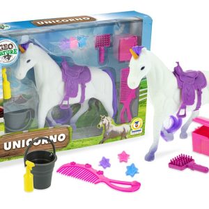 67272 – GEO NATURE – UNICORNO FLOCCATO CON ACCESSORI