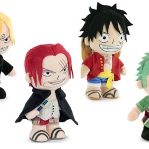 PELUCHE ONE PIECE – 30 CENTIMETRI – LUFFY, SANJI, ZORO, SHANKS