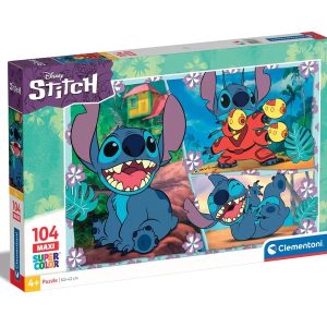 Clementoni puzzle maxi disney stitch da 104 pezzi
