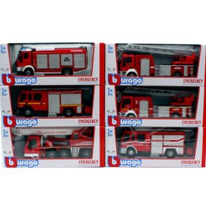 Burago -Emergency Force Collezione 1:50 Iveco/Renault Camion Pompieri Die Cast Sogg. Assortiti (vendita singola)