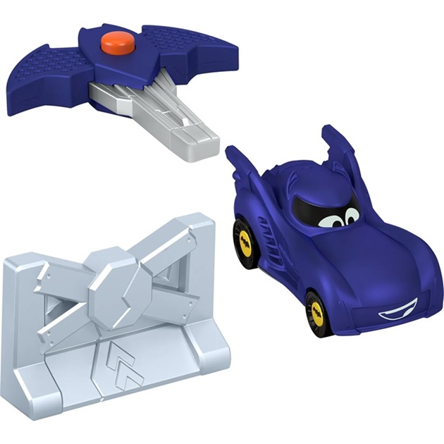 Batwheel DC Fisher-Price in scala 1:55 Bam la Batmobile Sogg.Batman Col.Nero - immagine 2