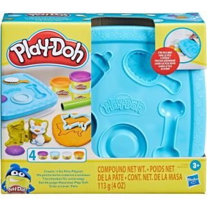 Playdoh – Pets Playset Set Gioco con Contenitore salvafreschezza formine e plastilina.