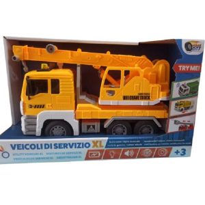 Camion Gru Xl Con Gru allungabile Luci e Suoni 34 Cm