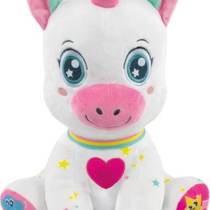 Clementoni Baby Scintilla l’Unicorno Canta e Brilla – Peluche Parlante Interattivo 17962