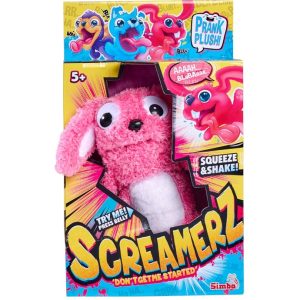 Simba- ScreamerZ Coniglietto Rosa, 10595332, +5 annni, con 3 suoni diversi, agitalo e scuotilo, morbida pelliccia