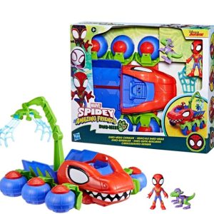 Hasbro Marvel Spidey e i Suoi Fantastici Amici, playset Crawler di Dino-Webs e Supereroi