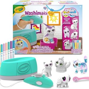 Crayola Wahimals Pets – Spray Boutique, Set attività Colora Lava Ricolora con 4 Cuccioli