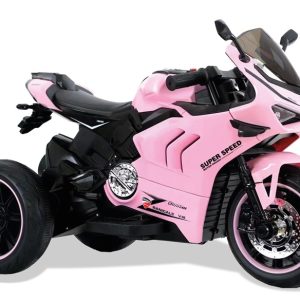 Moto da Strada 12V. Col. Rosa Con luci e suoni