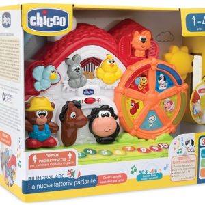 Chicco Fattoria Parlante Bilingue Italiano/Inglese, Fattoria con Animali con Luci e Suoni, 3 Modalità di Gioco, 1-4 Anni
