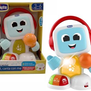 Chicco Robit Canta con Me, Gioco Musicale Elettronico con Microfono, 3 Modaità di Gioco, 3 generi musicali, microfono reale, Karaoke, 3-6 Anni,