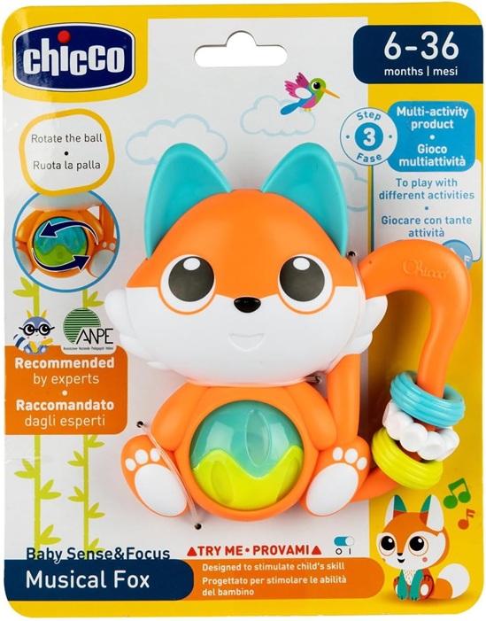 Chicco Sonaglio Musical Fox sonaglio interattivo con suoni