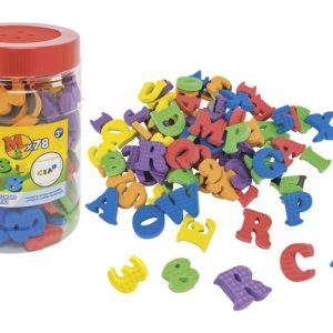 Kidea Vitamina G Barattolo con 78 pz Lettere e numeri magnetici 41494