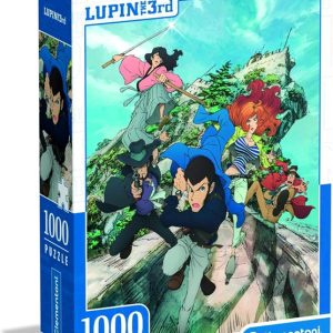 Clementoni 37068 – Puzzle 1000 Pezzi Fumetti, Illustrazione Lupin III Compact Box con Poster Incluso, dalla Serie Anime e Manga 70×50 cm