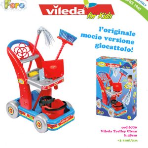 Carrellino Trolley Pulizia Vileda super mocio
