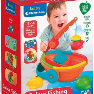Clementoni Gioca e Impara-Barchetta 12 Mesi, Gioco Pesca Bambini, sviluppa coordinazione e capacità manuali e logiche-Ecologico 17513