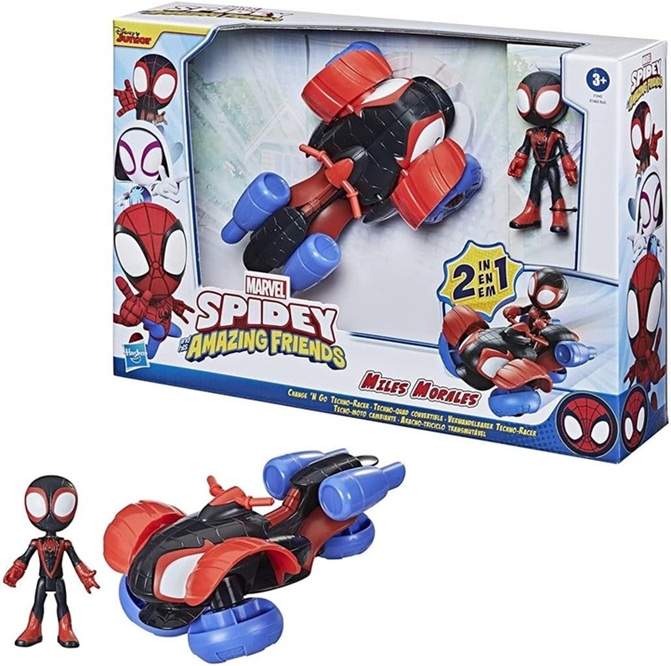 Marvel Spidey e i suoi fantastici amici, Miles Morales e il suo Quad convertibile con personaggio