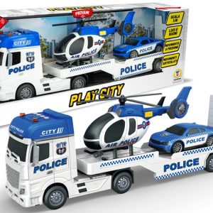 PLAY CITY – TIR POLICE CON ELICOTTERO A FRIZIONE LUCI SUONI SCALA 1:16