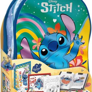 Lisciani Giochi – Stitch Colouring and drawing pop up in a backpack, 110674