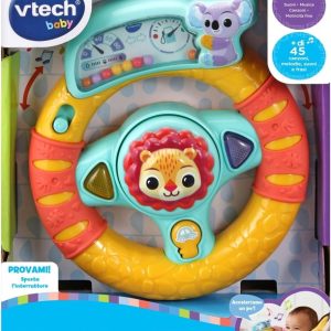 V-Tech Baby Volante delle Scoperte, Gioco Interattivo Bambino con Frecce Luminose e Pulsante Accensione dell’Auto, più di 45 Canzoni e Suoni, Portatile, Lingua Italiana, Batterie Incluse, 6-36 Mesi