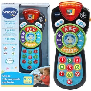 VTech Super Telecomando Parlante, Telecomando Interattivo per Neonati, Impara i Numeri e l’Alfabeto Insieme a Scout, Oltre 100 Canzoni per Bambini, Lingua Italiana, Batterie Incluse, 9-36 Mesi