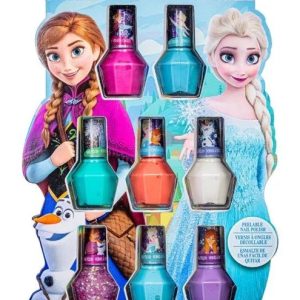 Smalti Disney Frozen 8 pezzi totali in vari colori  a base d’acqua, (8 x 6 ml)