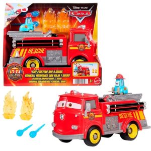 Disney Cars Camion Pompieri Red & Guido con veicolo cambiacolore
