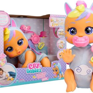 Cry Babies Crawling Jenna, Bambola Interattiva Crawling Jenna Gattona Davvero e Riproduce Realistici Suoni di Bebè Piange Lacrime Vere Quando Perde il Ciuccio