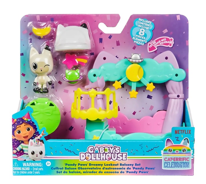 Gabby’s Dollhouse Pandy Paws Dreamy Lookout Balcony Set
