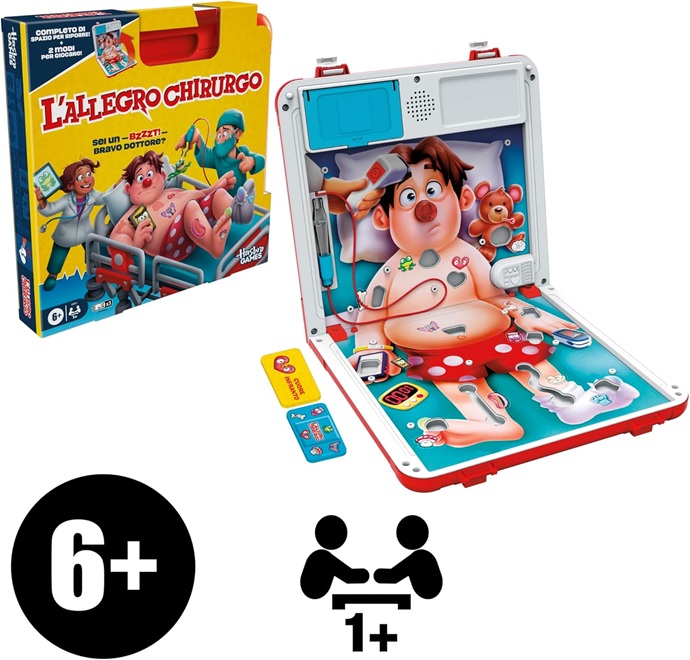Allegro Chirurgo Gioco da Tavolo – Include Valigetta Tutto in Uno, per 1 o Più Giocatori