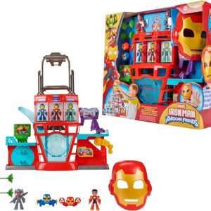 Hasbro Marvel Iron Man e i Suoi Fantastici Amici, playset elettronico Iron Quarters
