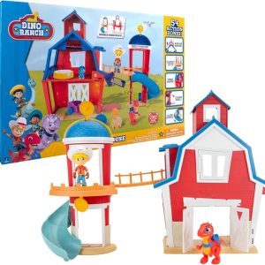 Dino Ranch Fattoria Playset Che Riproduce La Clubhouse Con 5 Ambientazioni Di Gioco