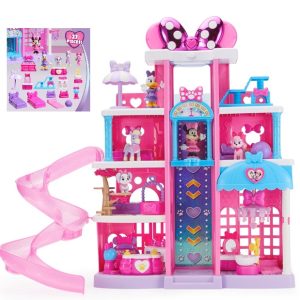 Disney Jr. Minnie Mouse Pet Hotel Playset, set hotel da 23 pezzi,