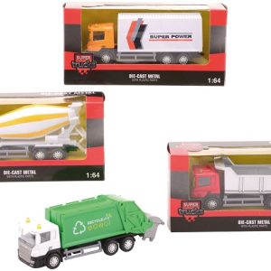 Super Truck- Autocarri  1:64 pull-back die-cast 4 assorti 4 sogg. (vendita ssingola)